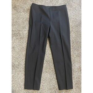 St John Woman’s Dress Pants Zip Up Black Size 8 Straight Leg Slits